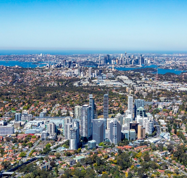 Commercial buildings in Chatswood CBD, NSW
